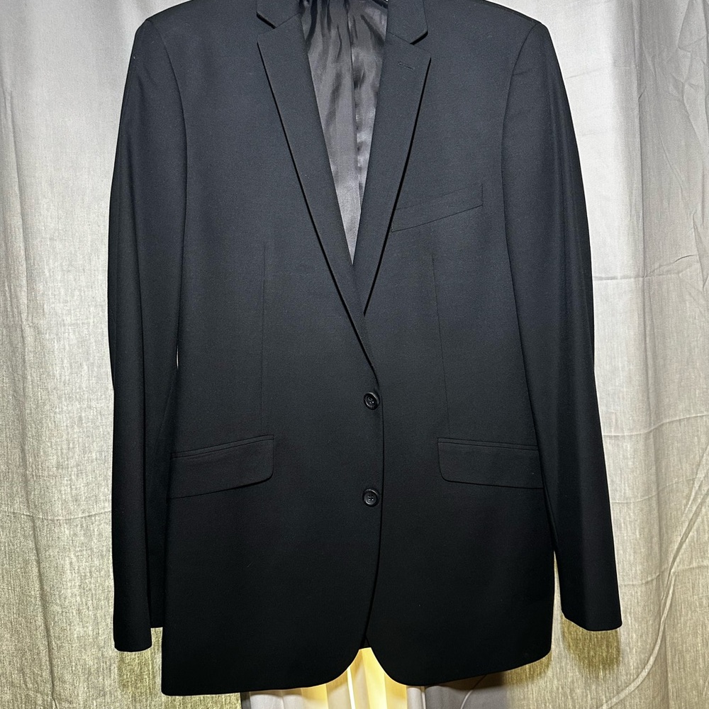 Kenneth Cole Reaction Black Sport Coat Classic Style